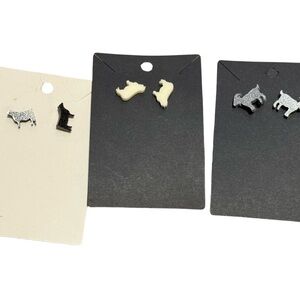 Farm Animal Stud Earring Set 🎄‎ Handmade Goat, Sheep & Steer | Stocking Stuffer